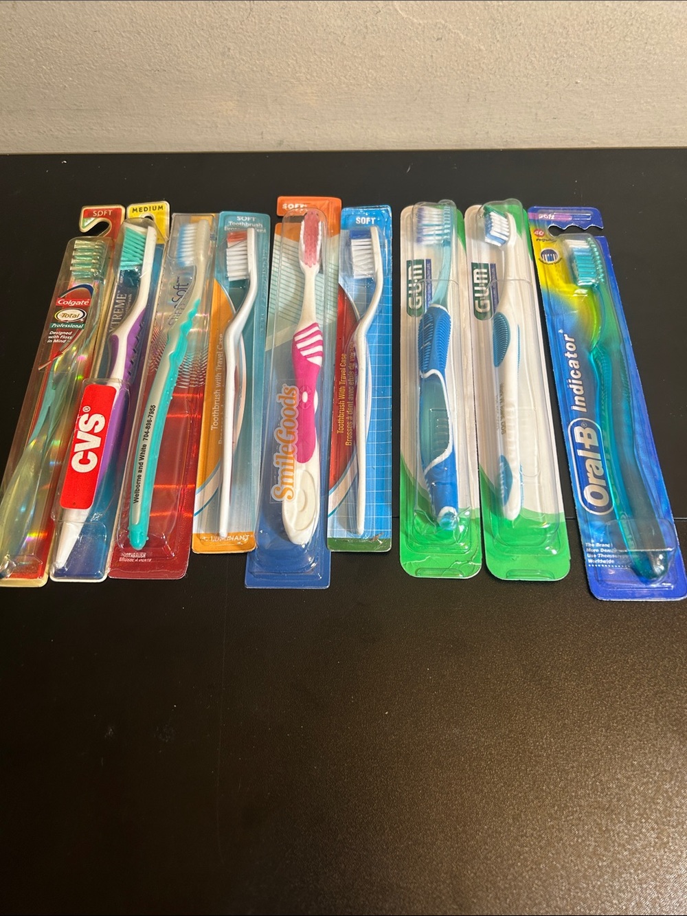 Assorted Brand Toothbrushes - Bundle of 9 All New Sealed.